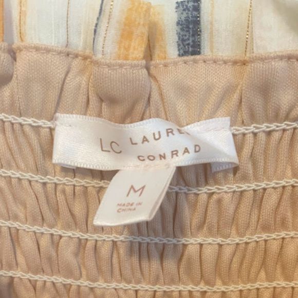 LC Lauren Conrad Smocked Flutter-Sleeve Dress M - Picture 3 of 6